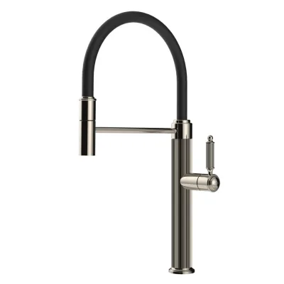Gessi Miscelatore semi pro monocomando con doccetta estraibile Venti20 60634 720 finitura Nickel PVD - IN PROMOZIONE FINO AL 6/07