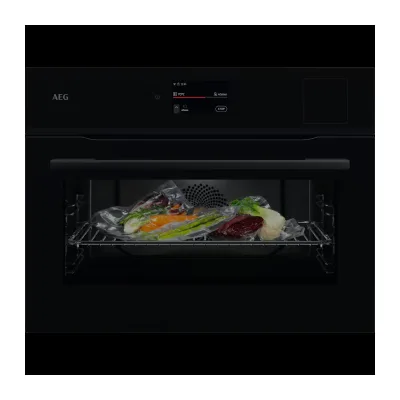 PRONTA CONSEGNA - AEG Forno compatto a vapore MealAssist con SteamPro con cottura sottovuoto da incasso NKP 8S721 B finitura nero lucido da 60 cm