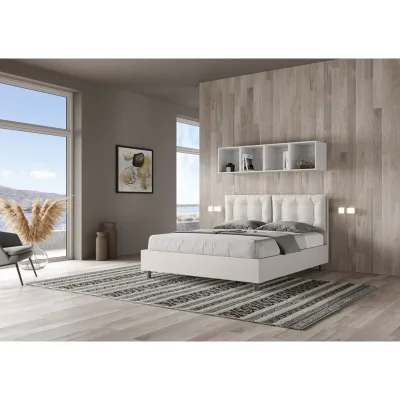 Ityhome Letto matrimoniale Annalisa in similpelle da 160 cm