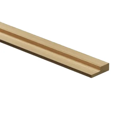 Profilo di chiusura destra in duropolimero rovere naturale 40x12x2800mm