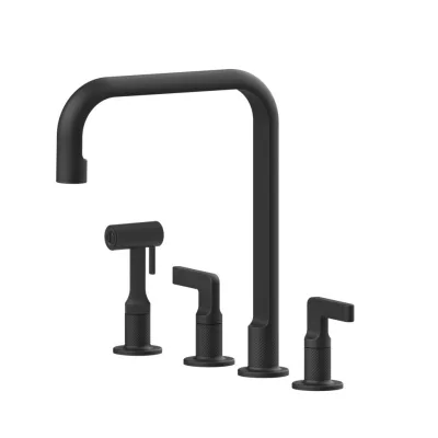 Gessi Miscelatore a 4 fori Inciso Collection 58703 299 finitura Matte Black - IN PROMOZIONE FINO AL 6/07