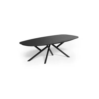 Ozzio Tavolo fisso Random art. T252 con struttura in metallo e piano ovale a scelta da 260x120 cm