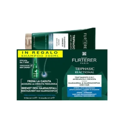RENE FURTERER TRIPHASIC REACTIONAL 12 FIALE + OMAGGIO SHAMPOO