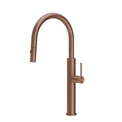 Gessi Miscelatore monocomando con doccetta estraibile Kitchen 60022 708 finitura Copper Brushed - IN PROMOZIONE FINO AL 6/07