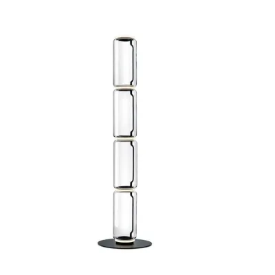 Flos Lampada da terra Noctambule Floor 4 High Cylinder Small Base finitura nero