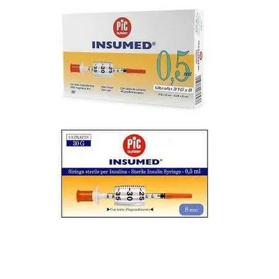Pic Solution Pic Insumed Siringhe Da Insulina 0,5ml G30 30 Pezzi