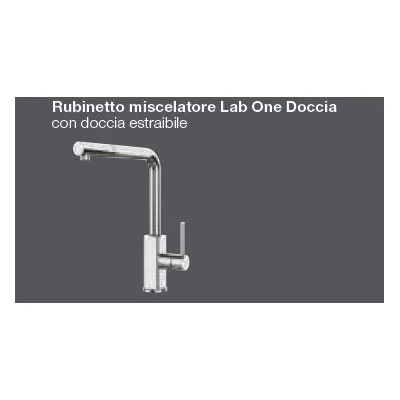 Barazza Miscelatore monocomando con doccia estraibile 1RUBL1D finitura inox cromato - IN PROMOZIONE FINO AL 6/07