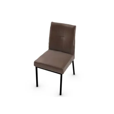 Calligaris OUTLET Sedia Romy CS1908 con struttura in metallo P16 grigio opaco e seduta in tessuto S0A Vintage deserto