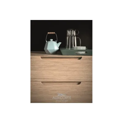 Altacorte Comò 3 cassetti Geko in legno da 130 cm e h. 79.5 cm