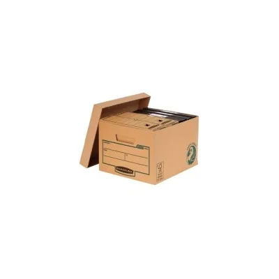 Fellowes Bankers Box Earth LARGE File Container Assemblaggio manuale Cartone riciclato certificato FSC Colore Marrone
