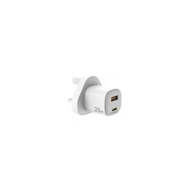 CELLY USB-A/USB-C UK WALL CHARGER GAN 25W UPTC1A1C25WUK