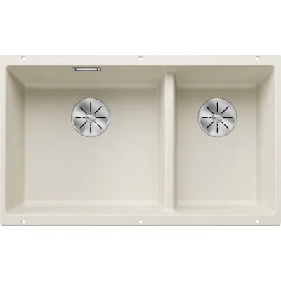Blanco | Lavello due vasche SUBLINE 430/270-U 1527167 finitura soft white da 75.5x46 cm - Sottotop