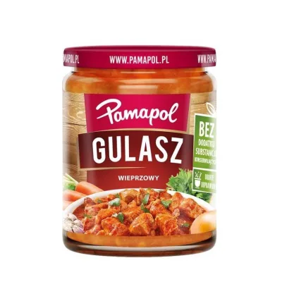 Pamapol Gulasz wieprzowy 500 g Goulash di Maiale Pronto, Ricco e Gustoso