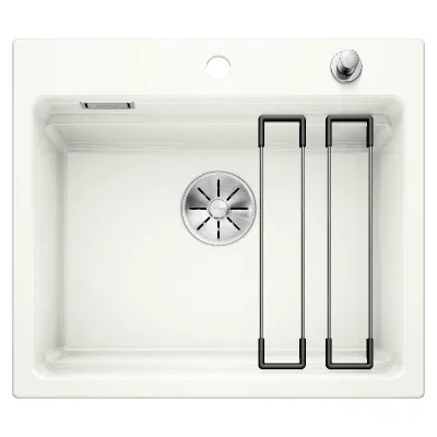 Blanco Lavello una vasca ETAGON 6 1525156 in ceramica bianco da 58.4x51 cm - Sopratop