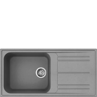 Smeg Lavello una vasca con gocciolatoio LZ150CT finitura cemento da 100 cm