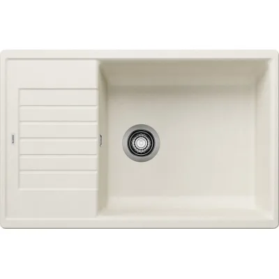 Blanco | Lavello una vasca con gocciolatoio ZIA XL 6 S Compact 1527214 finitura soft white da 78x50 cm - Sopratop