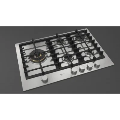 Fulgor Piano cottura a gas FPH 755 G WK X finitura acciaio inox da 75 cm