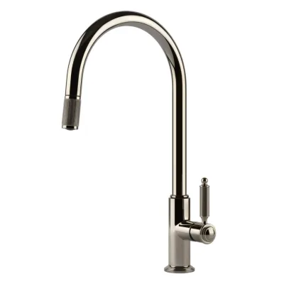 Gessi Miscelatore monocomando con doccetta estraibile Venti20 60622 720 finitura Nickel PVD - IN PROMOZIONE FINO AL 6/07