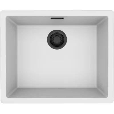 Elleci Lavello una vasca ZEN-F 105 LKZ10596F01 finitura composito K96 bianco da 54.8x44.8 cm