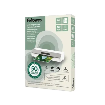 FELLOWES LEONARDI CF100 POUCHE A6 RICICLATE 50% OPACH 100143438
