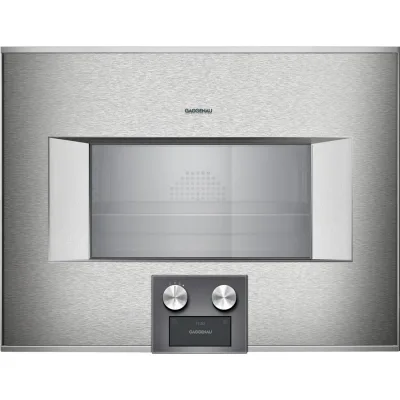 PRONTA CONSEGNA - Gaggenau Forno combinato a vapore con comandi in basso e cerniere a destra da incasso BS474112 finitura inox da 60 cm