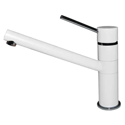 Elleci Miscelatore monocomando con canna girevole SAVA MKKSAV96 finitura K96 bianco