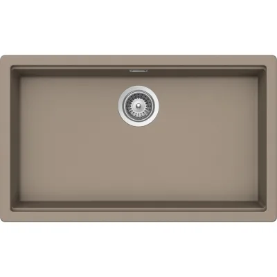 Schock Lavello una vasca KIRUNA N100XLU KIRN100XLU76 finitura tortora opaco da 73.8x43.8 cm