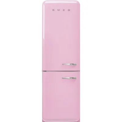 Smeg Frigorifero combinato con cerniere a sinistra a libera installazione FAB32LPK6 finitura rosa da 60 cm - IN PROMOZIONE FINO AL 30/06