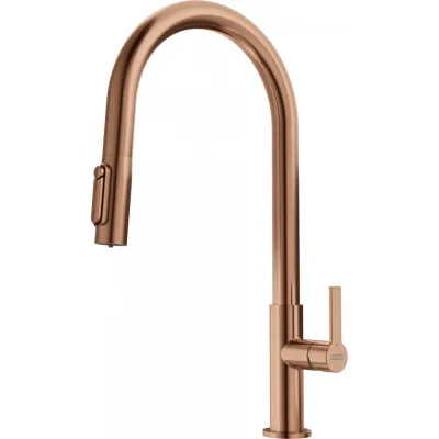 Franke: Miscelatore monocomando a tripla via Maris Slim Clear Water Doccia 120.0736.602 finitura copper