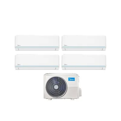 Climatizzatore Condizionatore MIDEA Quadri Split serie EVOLUTION Inverter da 9000+9000+12000+18000 btu con M40B-36HFN8 Q R-32 WI-FI INTEGRATO 9+9+12+18 A++/A+