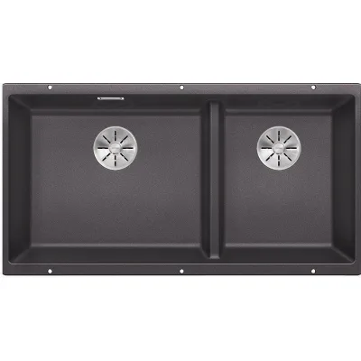 PRONTA CONSEGNA - Blanco | Lavello due vasche SUBLINE 480/320-U 1519475 finitura grigio roccia da 85.5x46 cm - Sottotop