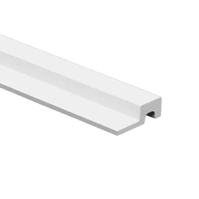 Profilo di chiusura sinistra in duropolimero bianco 63x21x2800mm
