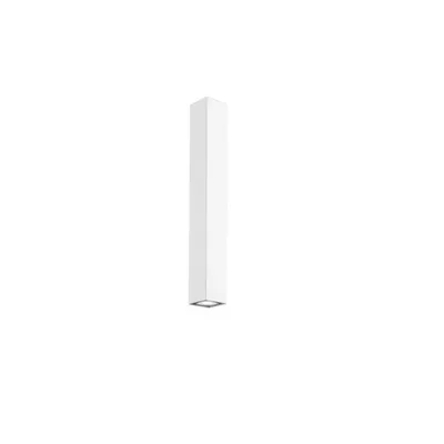 Plafoniera a sospensione struttura quadrata in metallo bianco, lampadina GU10, 6x40cm