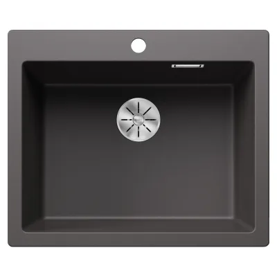 Blanco Lavello a una vasca PLEON 6 Platinum 5521679 finitura grigio roccia da 61x51 cm - Sopratop