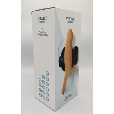 Strap-On Cavo Vibrante Virgite H4 Large 16,6 cm Silicone Telecomando USB 7 Vibrazioni