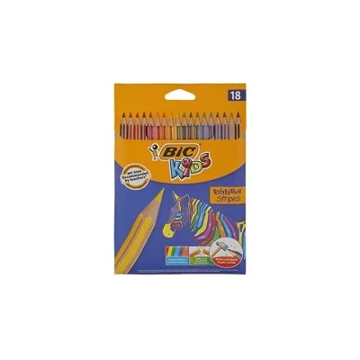 Bic Kids Evolution Stripes Conf. 18 matite colori assortiti Piombo pigmentato 3,20mm 950524