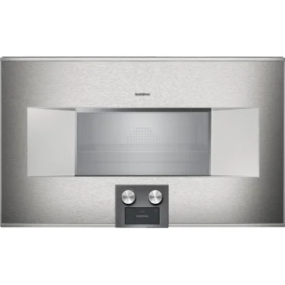 Gaggenau Forno combinato a vapore con cerniere a destra da incasso BS484112 finitura inox da 76 cm