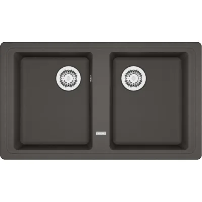PRONTA CONSEGNA - Franke: Lavello due vasche Boston Incasso BFG 620 114.0715.195 finitura grigio ardesia da 86x50 cm