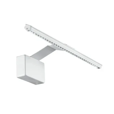 Applique moderna in alluminio goffrato bianco, luce calda, LED da 5W, 30.5x15cm