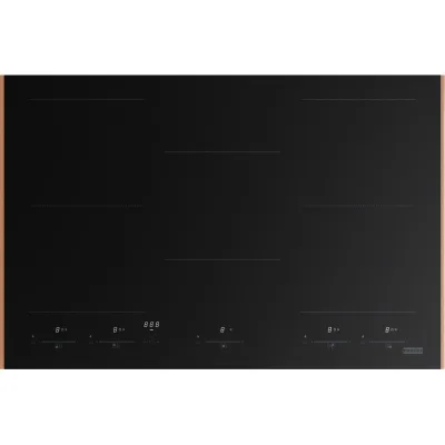 Franke: Piano cottura a induzione Mythos Masterpiece K-LINK FMY 805 I F KL CP 108.0735.485 in vetro nero/copper da 77 cm