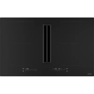 Franke: Piano cottura a induzione con cappa integrata Mythos FMY 8362 SBM HI 340.0731.788 finitura nero opaco da 83 cm