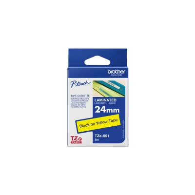 NASTRO ETICHETTE ORIGINALE LAMINATO BROTHER TZE641 TZE-641 Larghezza 18 mm x 8 metri