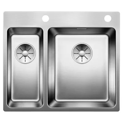 Blanco Lavello una vasca con vaschetta ANDANO 340/180-IF/A 1519558 in acciaio inox da 58.5x50 cm - Sopratop/Filotop
