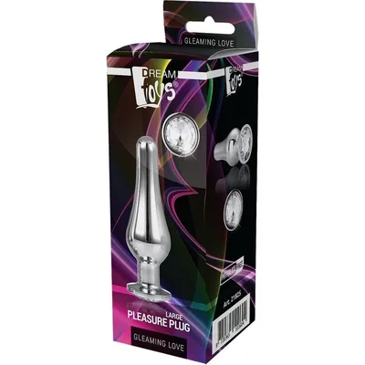Plug anale Dream Toys Gleaming Love Large alluminio 9,5 cm gemma argento unisex