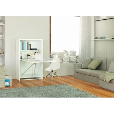 SmartBeds Mobile OFFICE con due mensole e piano scrittoio basculante da 88.5 cm
