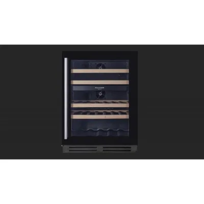 Fulgor Cantina vini sottotop da incasso FWC 8200 U TC GBK finitura vetro nero da 60 cm