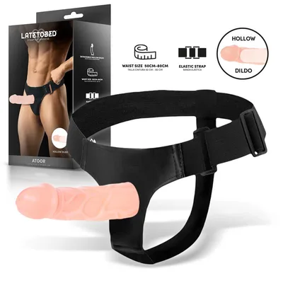 Strap-On Latetobed Atoor 15,5 cm Ø 4 cm Dildo Cavo Removibile Harness Regolabile Comfort