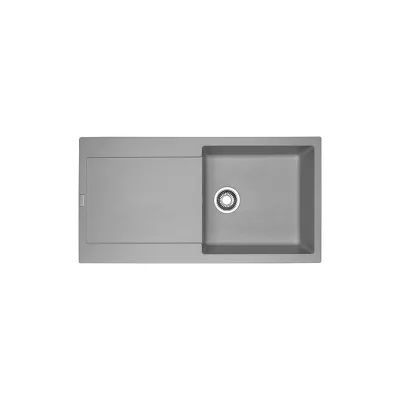 Franke: Lavello una vasca con gocciolatoio Maris MRG 611-L 114.0066.570 finitura fragranite stone grey da 97x50 cm