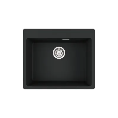 PRONTA CONSEGNA - Franke: Lavello una vasca Vasche Sopratop Centro MRG 610-54 FTL 114.0661.699 finitura fragranite black matt da 59x50 cm