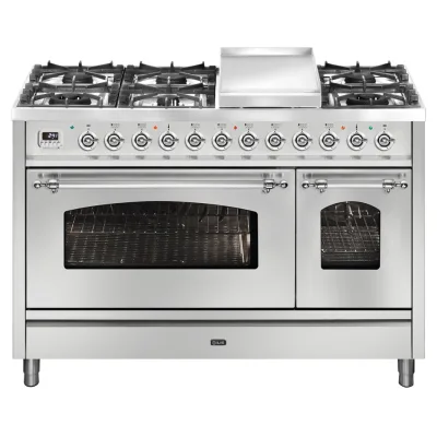 Ilve Cucina P12N da incasso Nostalgie P12FDNE3 doppio forno e piano cottura 8 fuochi con fry top e dual da 120 cm - IN PROMOZIONE FINO AL 6/07
